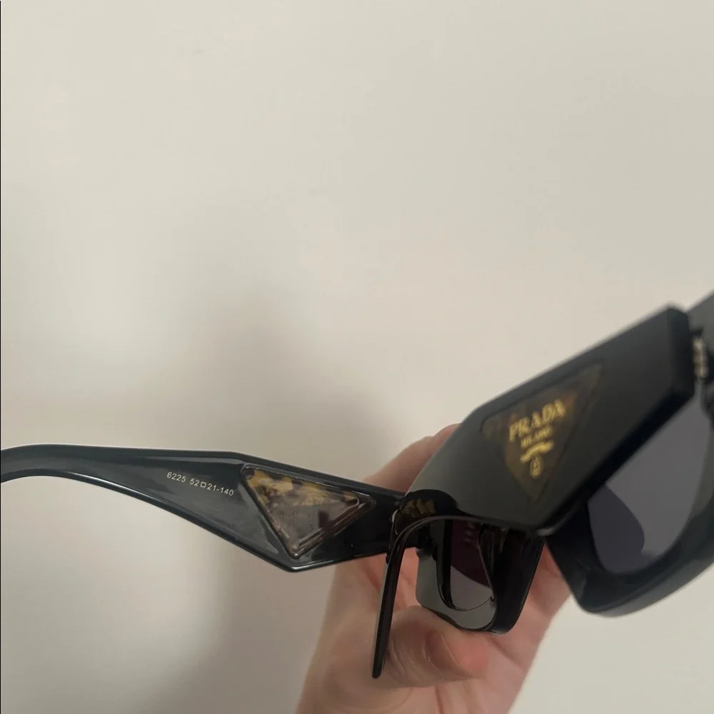 EUC PRADA Symbole Black Sunglasses Authentic - Picture 6 of 6